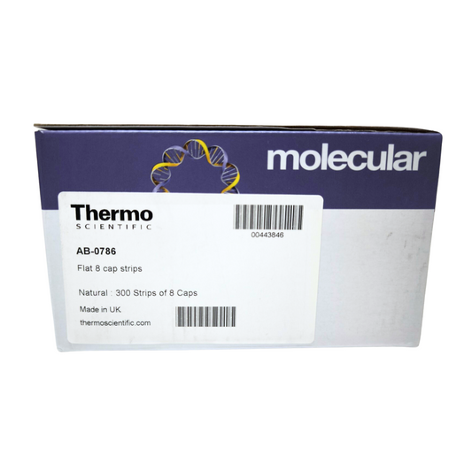 Thermo Scientific Flat 8 Cap Strips, Pack of 300 (AB-0786)