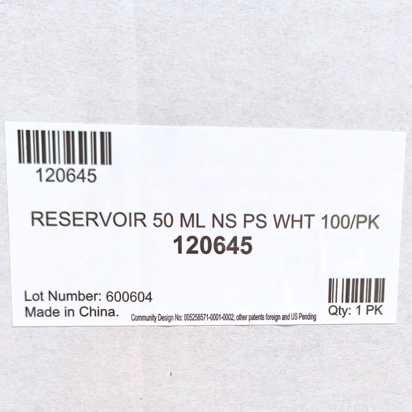12x Cases of Reservoirs (50ml & 100ml)