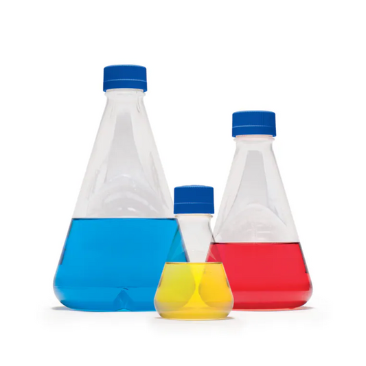 Fisherbrand Shaker Flask, Plain Bottom, Vented, Sterile 125ml, 250ml & 500ml (Pack of 12&24)
