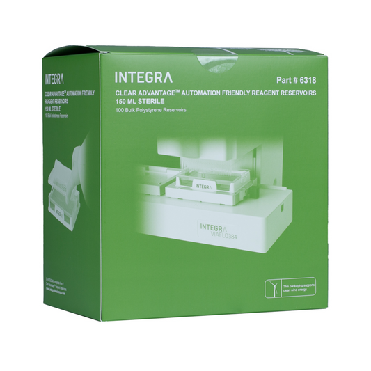 Integra 150 ml Polystyrene Reservoirs, Sterile, Automation Friendly, Pack of 100 (6318)
