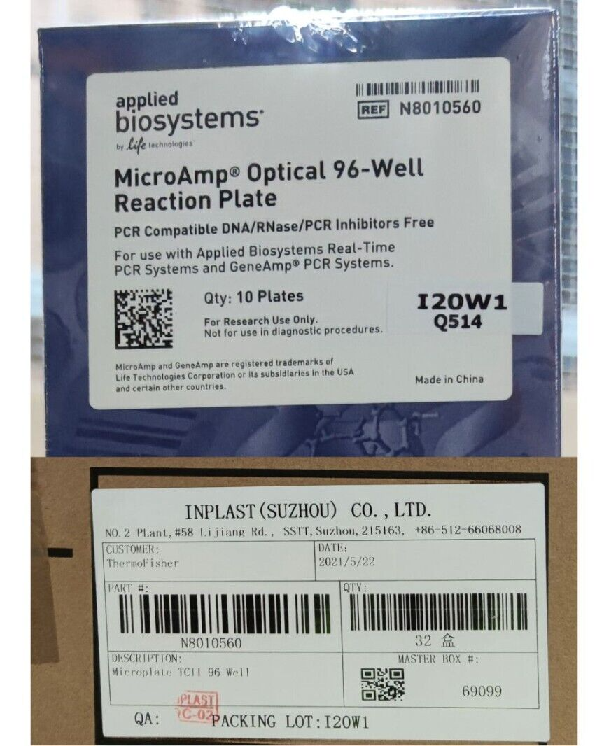 MicroAmp Optical 96-Well Reaction Plate 0.2ml (Overpack of 32 packs of 10 plates) (N8010560)