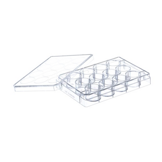 Greiner Cell Culture 12-Well Plate, PS, Clear, Cellstar®, TC, Lid with Condensation Rings, Sterile, Single Packed, Box of 100 (665180)
