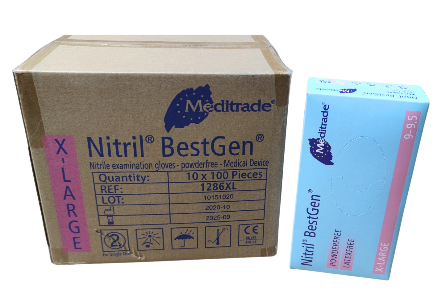 Meditrade NITRIL BestGen Disposable Nitrile Examination Gloves X-Large (10 x 100) (1286XL)
