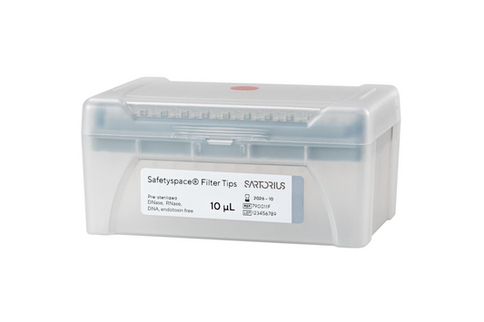 SafetySpace Filter Tip, 0.1-10μl, low retention, racked, Presterilized Filtered Pack of 10x 96 (790011F)