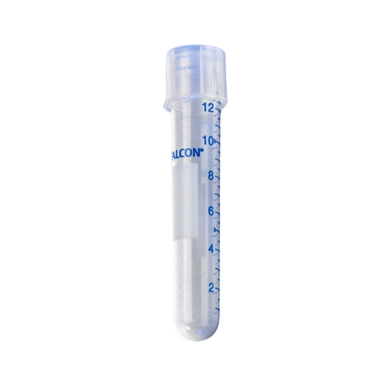 Falcon 14mL Round Bottom Polypropylene Test Tube with Snap Cap 17 x 100mm Sterile, Case of 500 (352059)