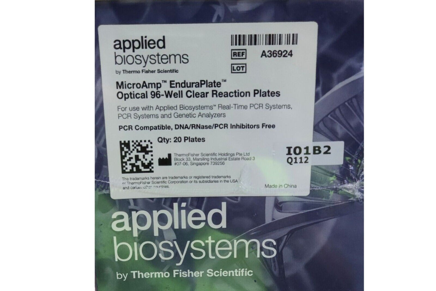 MicroAmp™ EnduraPlate™ Optical 96-Well Clear Reaction Plates. Overpack of 32 Packs of 20 (A36924)