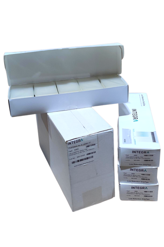 Integra - 125 µL GRIPTIP, Sterile, Filter, 5 XYZ Racks of 384 Tips, Low Retention (6565)