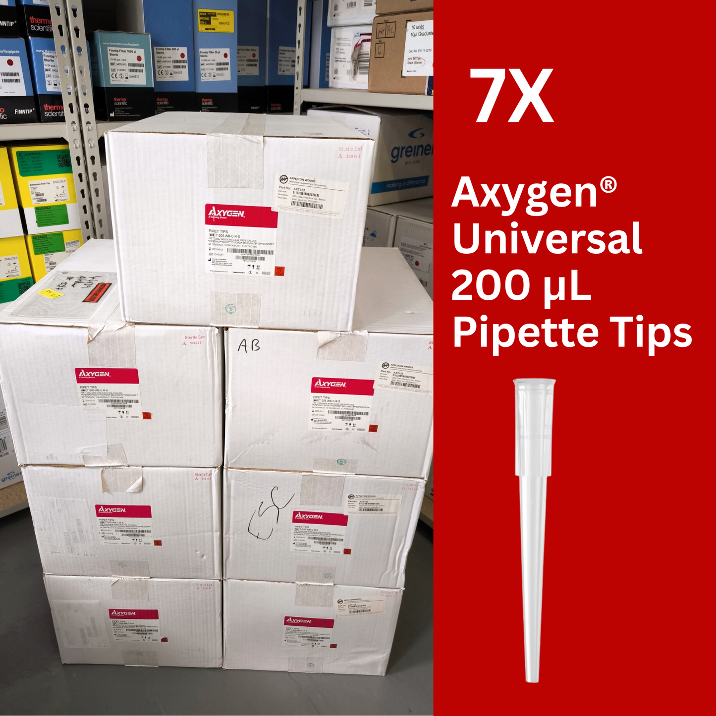 7x Axygen Universal 200 µL Pipette Tips
