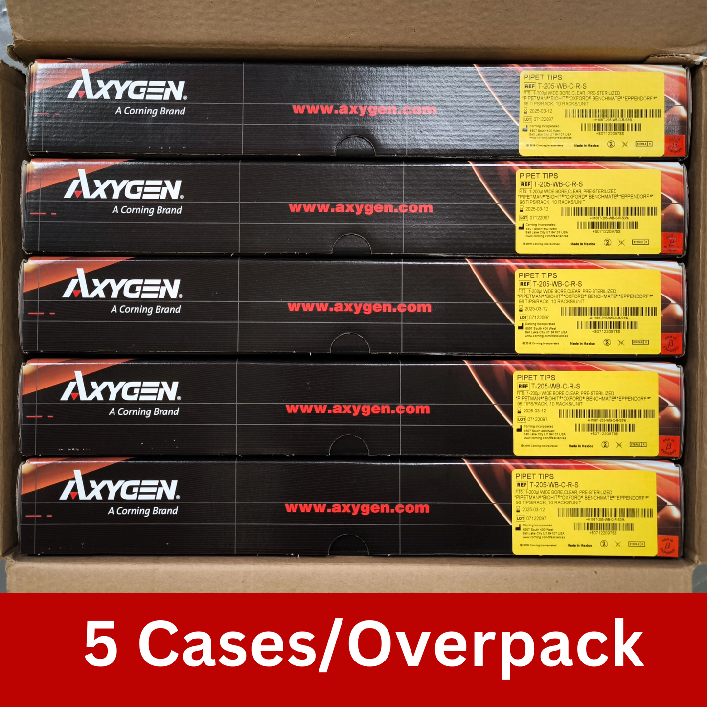 7x Axygen Universal 200 µL Pipette Tips