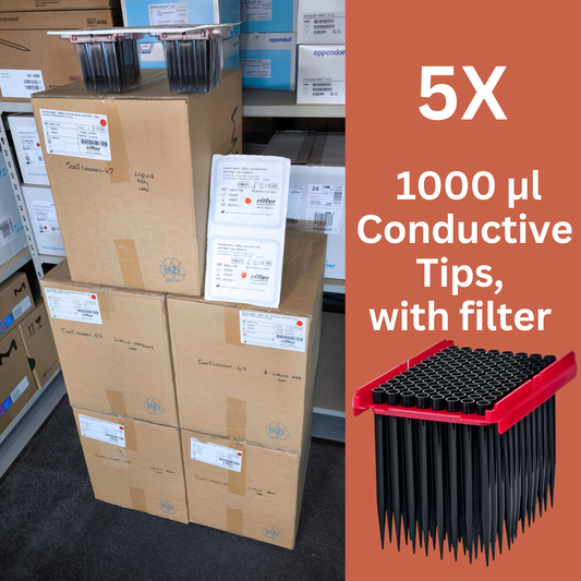 5x Cases of Conductive Tecan tips 1000 µl, with filter, tray, blister-2