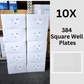 10x Cases of 384 Square Well Storage Plates, V-bottom