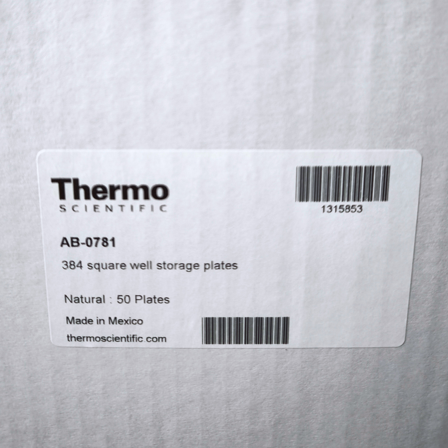 10x Cases of 384 Square Well Storage Plates, V-bottom