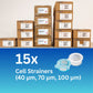 15x Cases of Cell Strainers (40 μm, 70 μm, 100 μm)