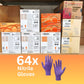 64x packs of Nitrile Gloves