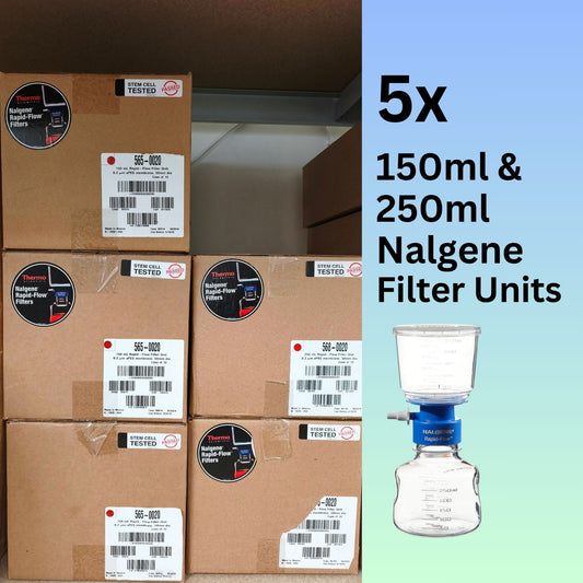 5x Cases of Nalgene™ 150ml & 250 ml Rapid-Flow™ Sterile Disposable Filter Units