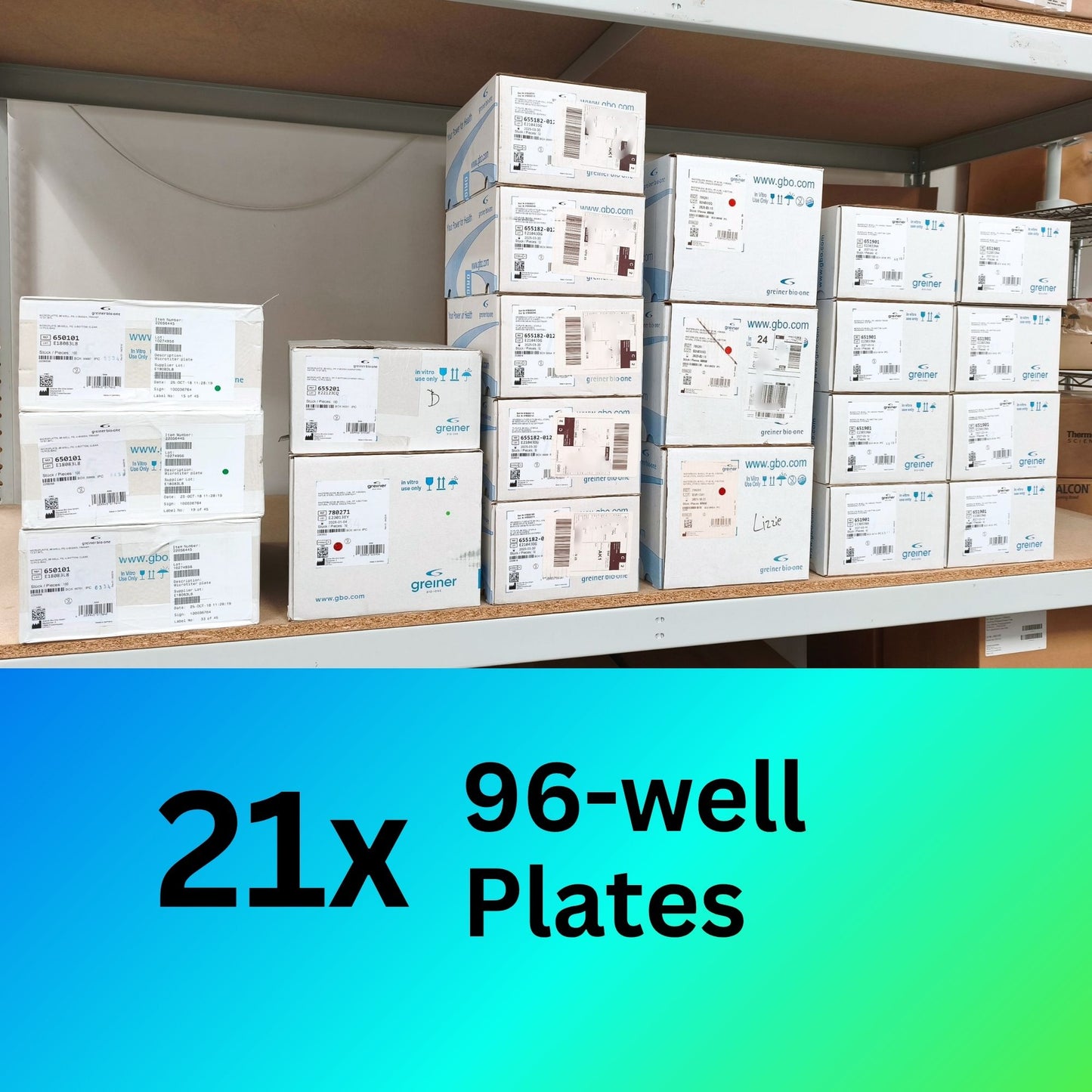 21x cases of 96-well Greiner Plates