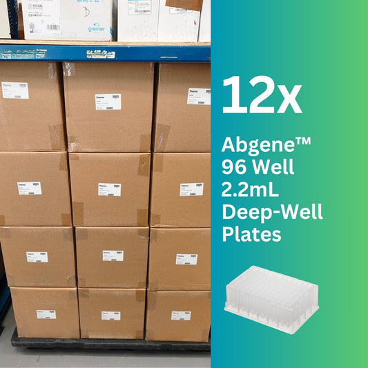 12x Cases of Thermo Scientific™ Abgene™ 96 Well 2.2mL DeepWell™ Sample Processing & Storage Plate