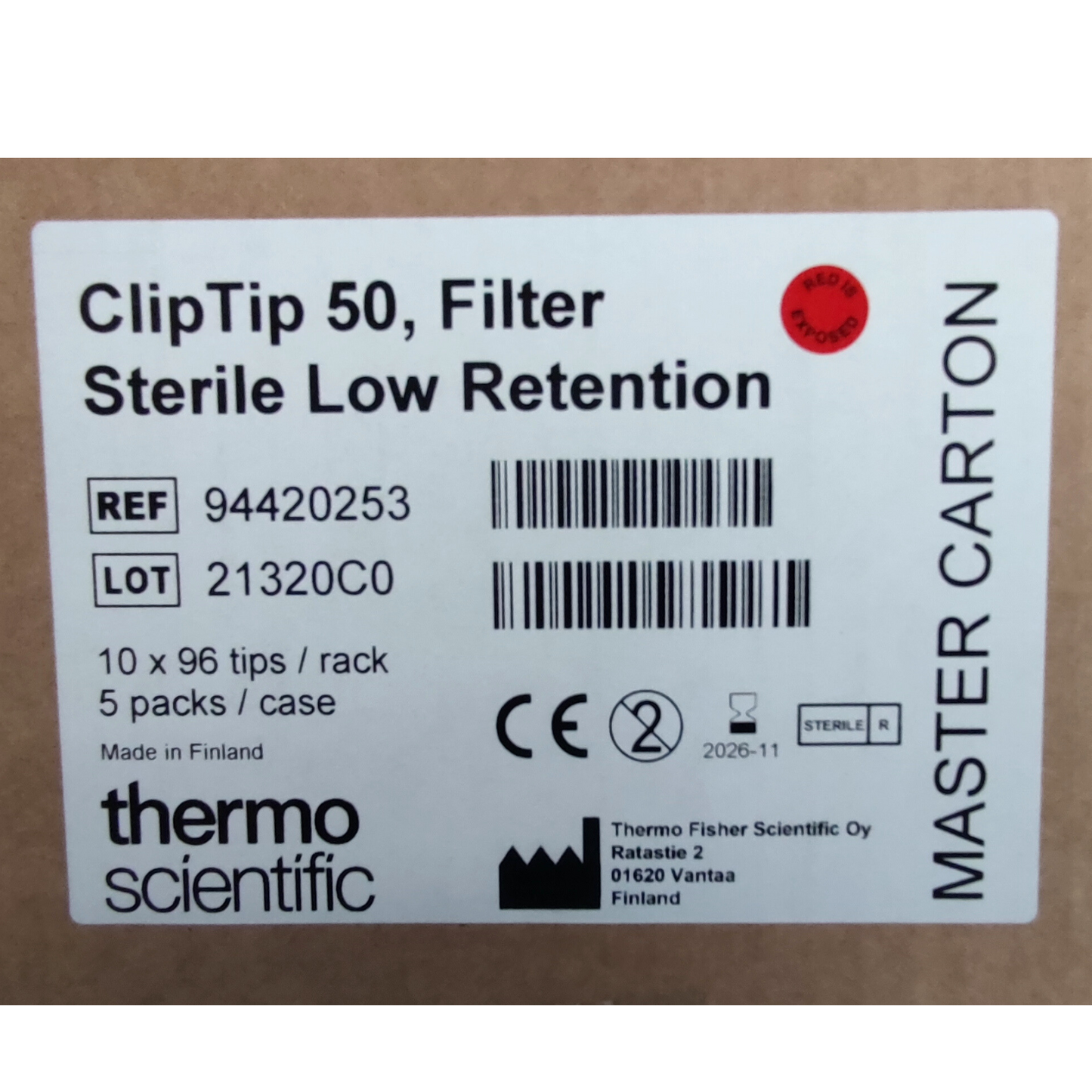 135x Cases of Thermo Scientific™ 50μL ClipTip™ Filtered, Sterile, Low retention Pipette Tips