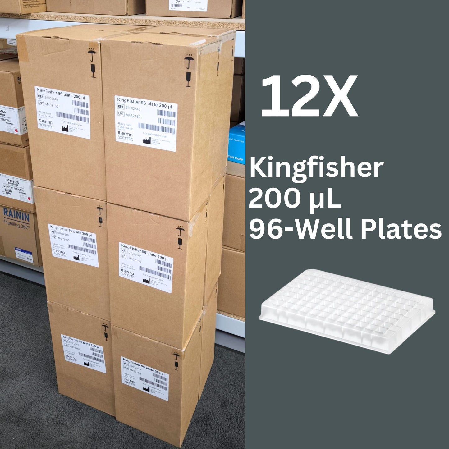 12x Cases of KingFisher 96 microplate (200μL) (for Flex and Presto)