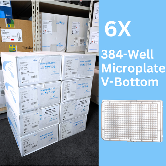 6X Greiner 384-Well Microplate, V-bottom