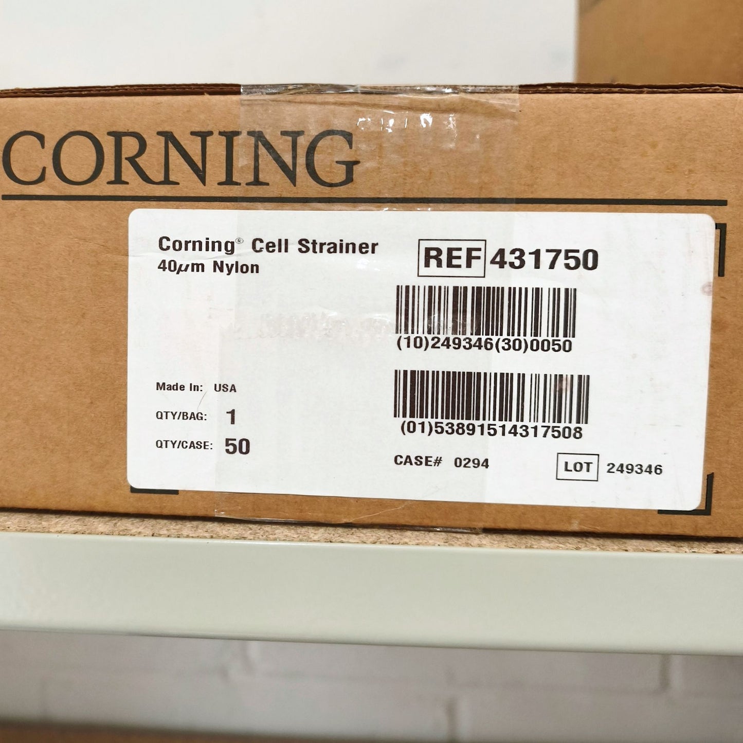 15x Cases of Cell Strainers (40 μm, 70 μm, 100 μm)