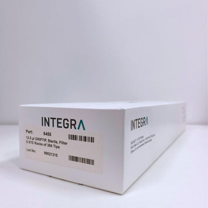 Integra - 12.5µL STANDARD, GRIPTIP, Sterile, Filter, 5 XYZ Racks of 384 Tips (6455)