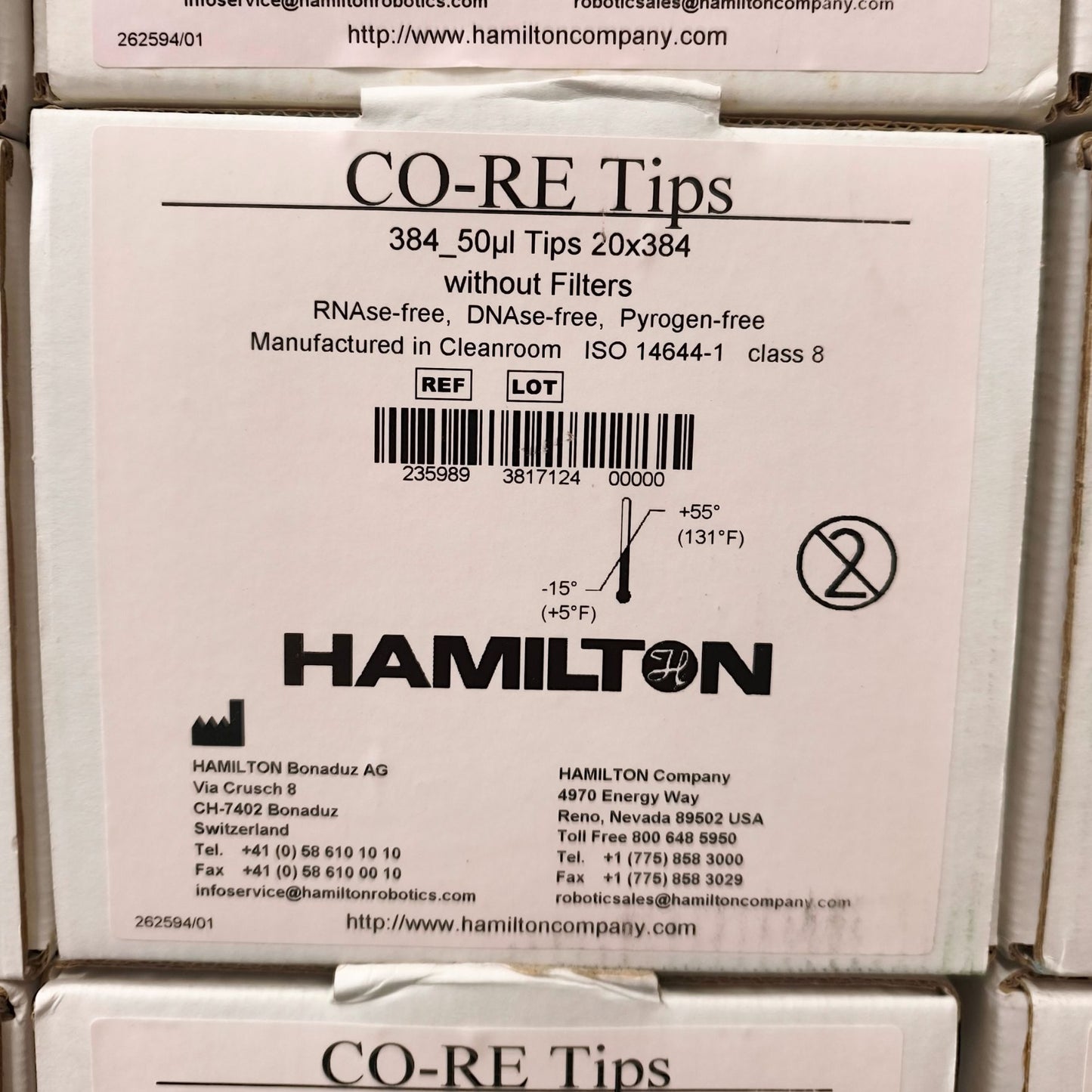 19x Cases of Hamilton™ 50μL Tips