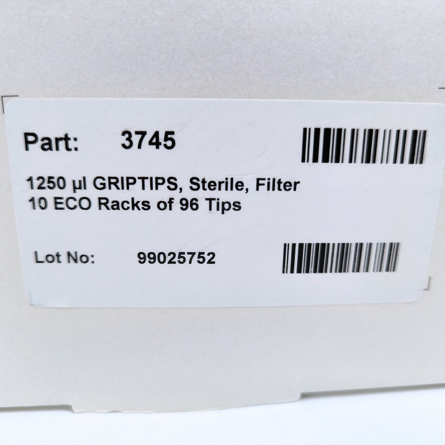 Integra - 1250 µL, Sterile, Filter, 10 ECO Racks of 96 Tips (3745)