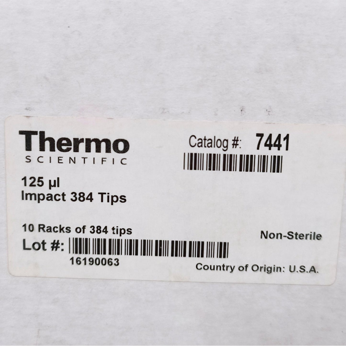 10x Cases of 125 µl Thermo Scientific™ Matrix™ Pipette Tips
