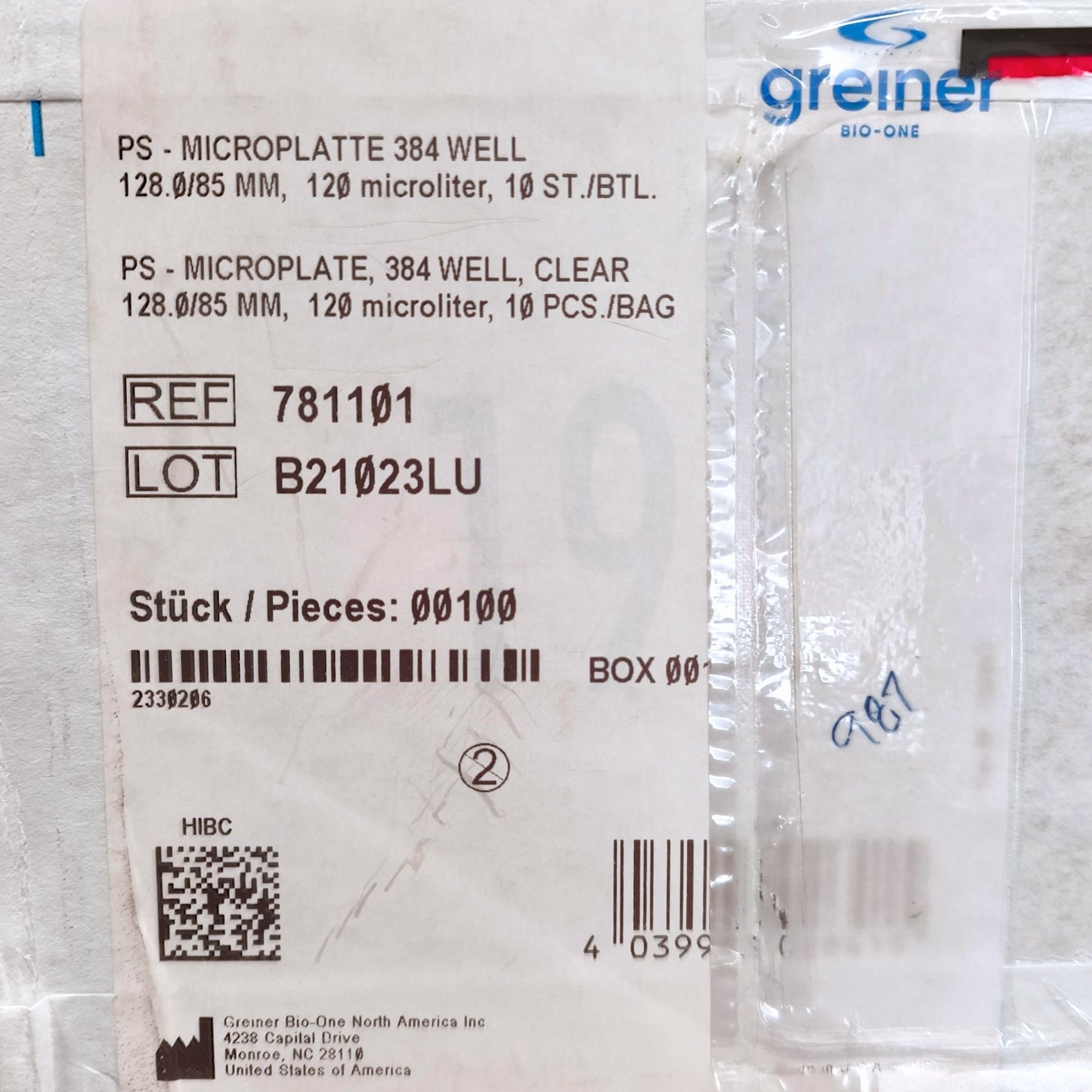 7x Cases of Greiner Bio-One 384-well Microplates