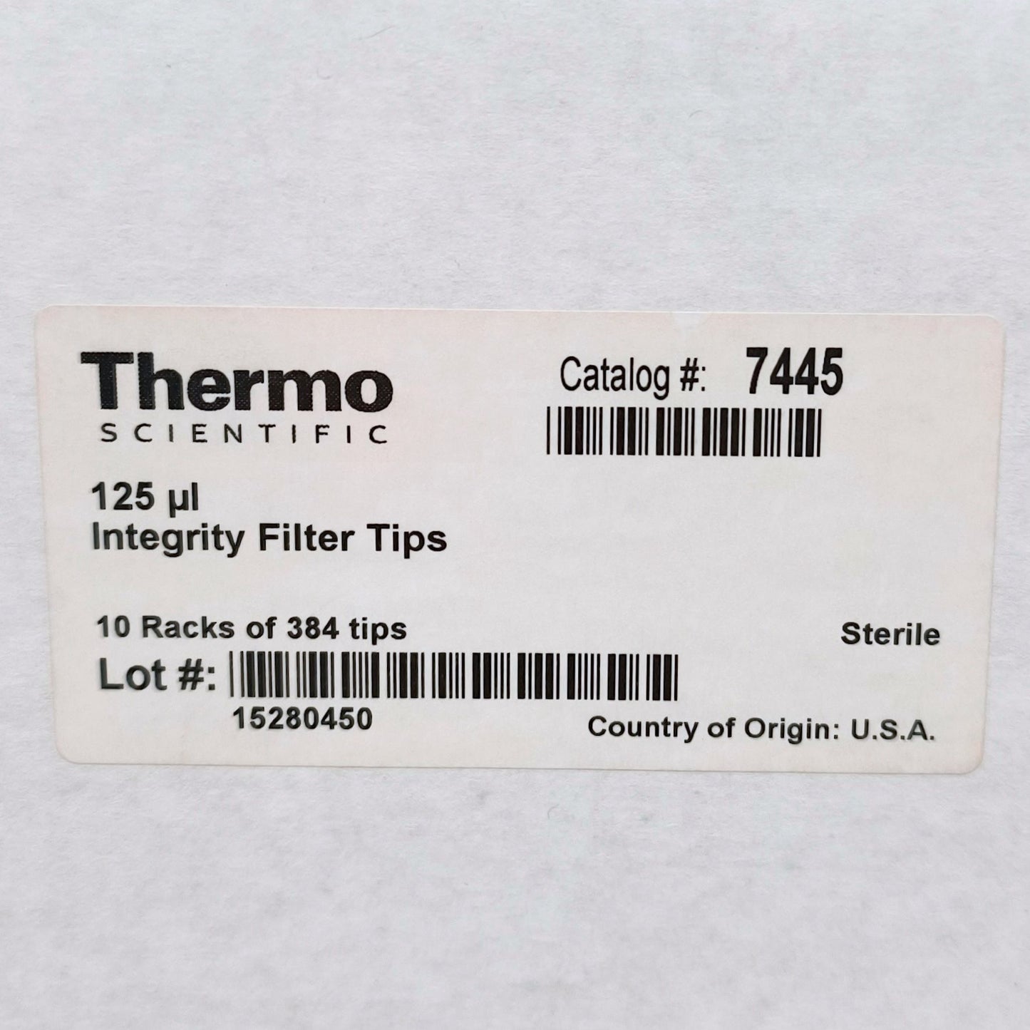 10x Cases of 125 µl Thermo Scientific™ Matrix™ Pipette Tips