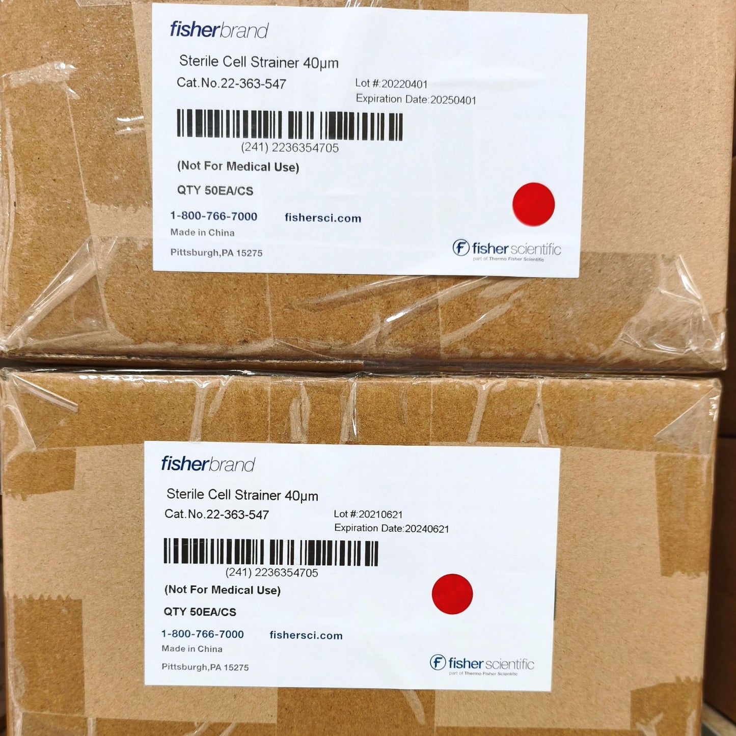 15x Cases of Cell Strainers (40 μm, 70 μm, 100 μm)