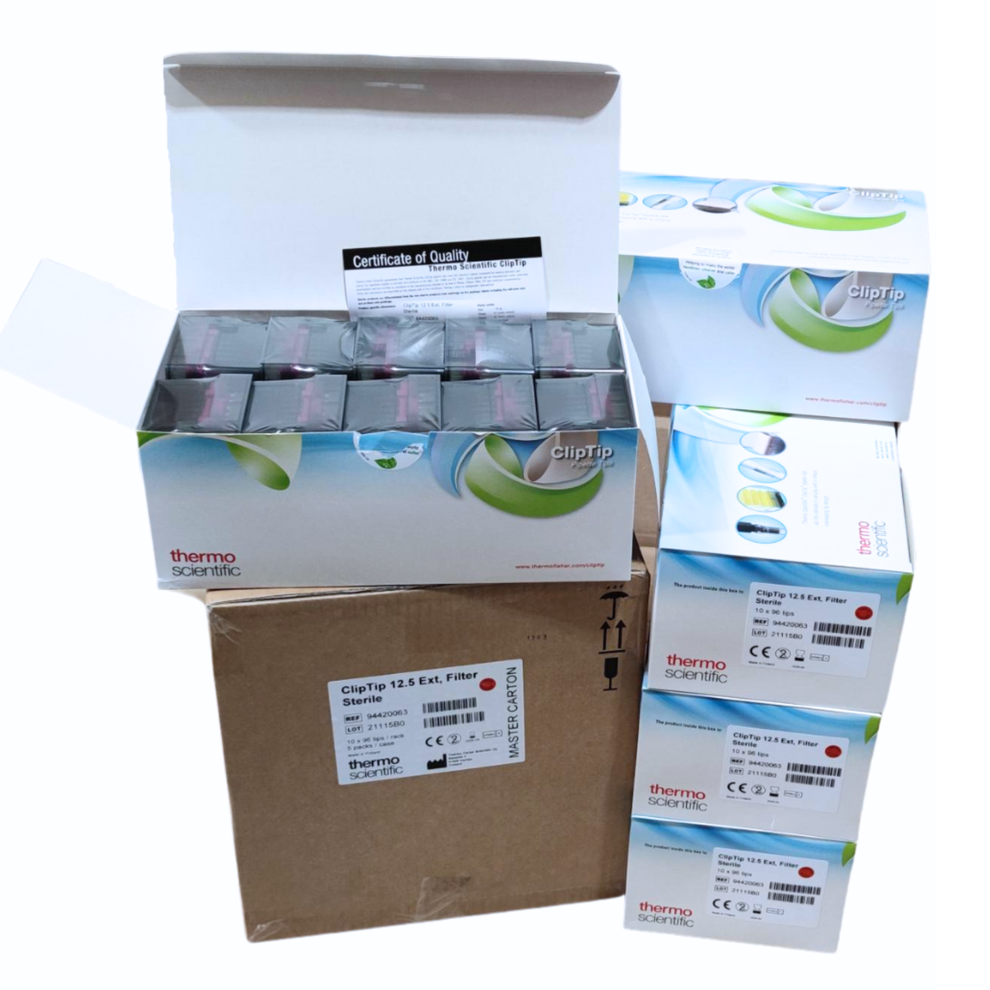 5x Boxes of Thermo Scientific™ 12.5μL ClipTip™ Filtered, Sterile