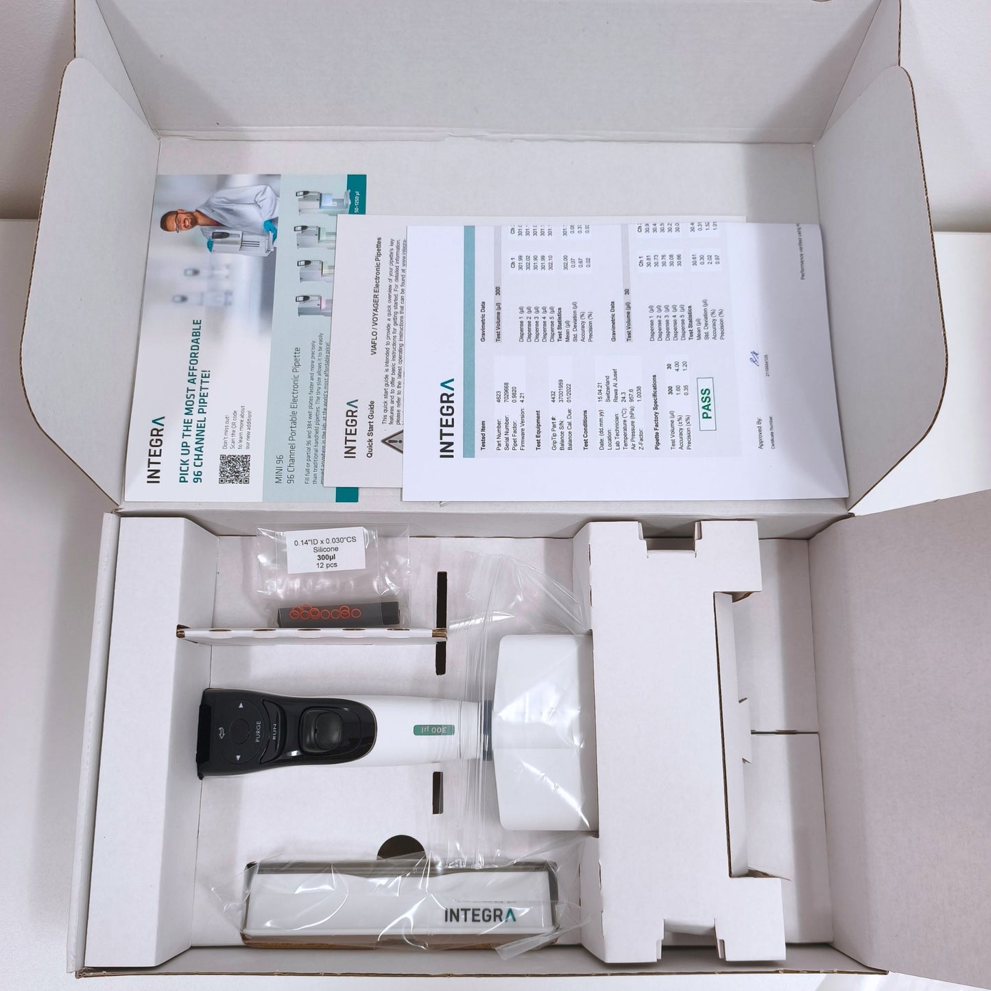 Integra 8-Channel 300μL VIAFLO Lightweight Electronic Pipette (BRAND NEW)