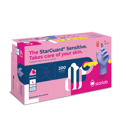 Starlab StarGuard® Sensitive, Nitrile Gloves, Large, Cat III, Overpack of 2000 (SG-N-L)