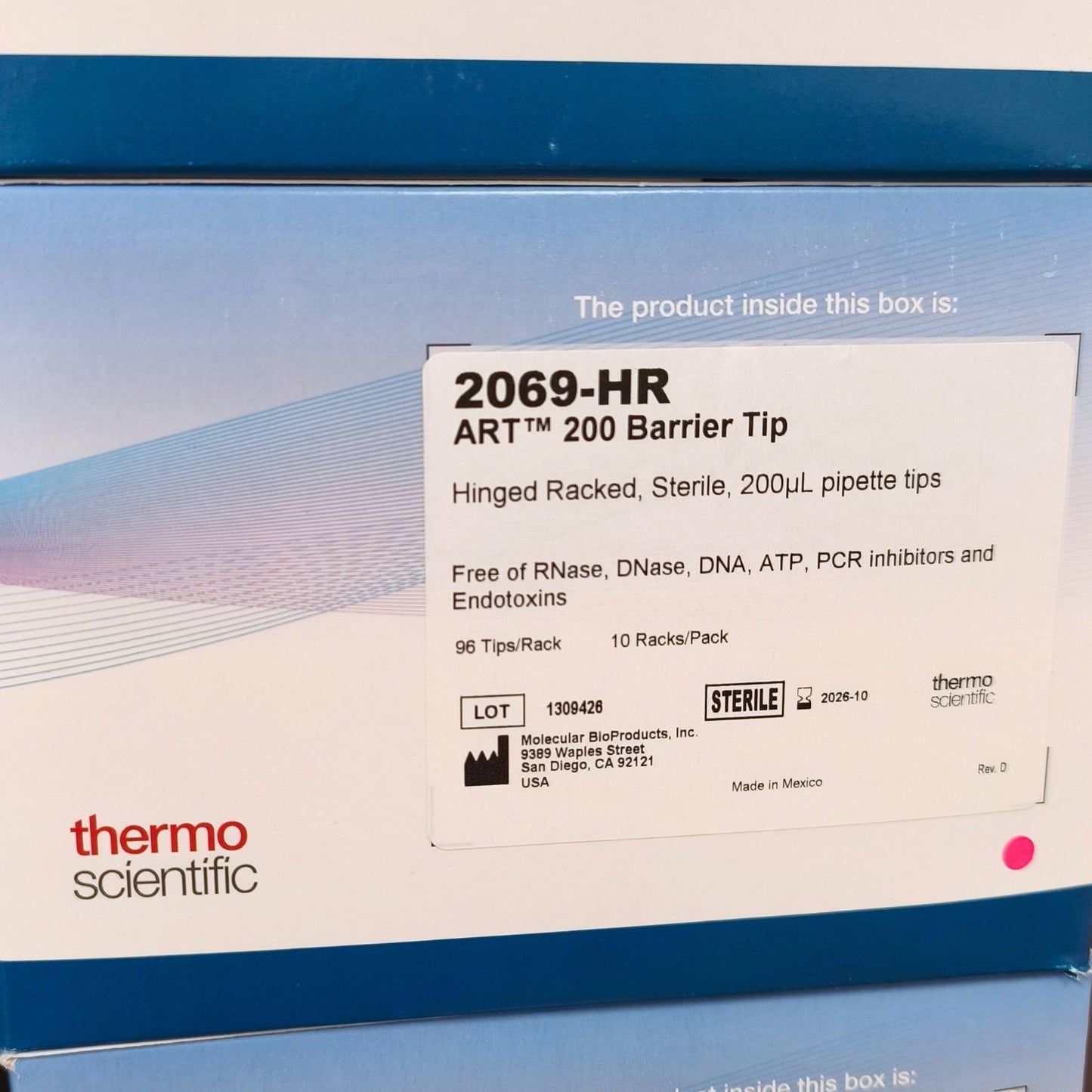Bundle of Thermo Scientific™ ART™ Pipette Tips in Hinged Racks