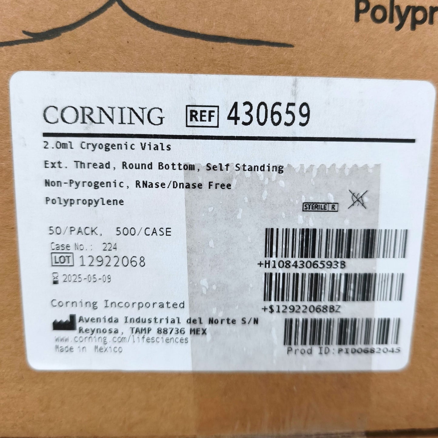 65x Cases of Microtubes, Bijou tubes, Cryogenic vials