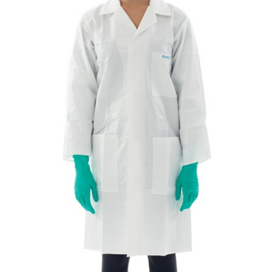 BioClean-D™ Disposable Lab Coat BDLC-Large (5x Individually wrapped coats)