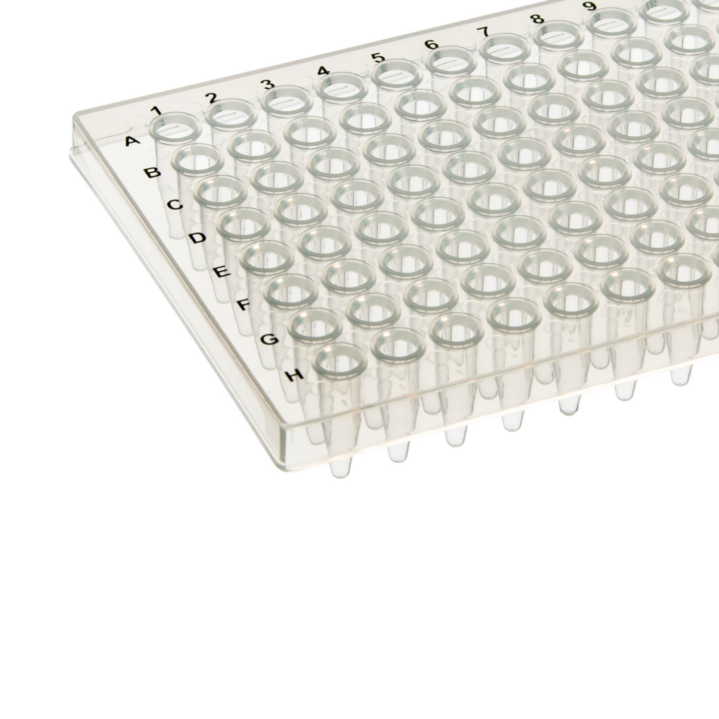96-Well PCR Plate,Dual Barcode, Semi-Skirted, Straight Edges, natural, Overpack of 100 plates (I1402-9800)