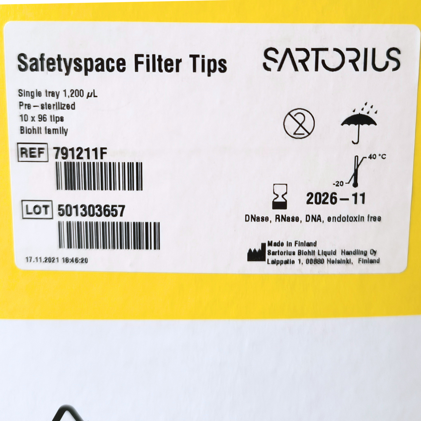 SafetySpace Filter Tips, 1000μl, Pre-sterilized, Filtered (Pack of 960) (791211F)