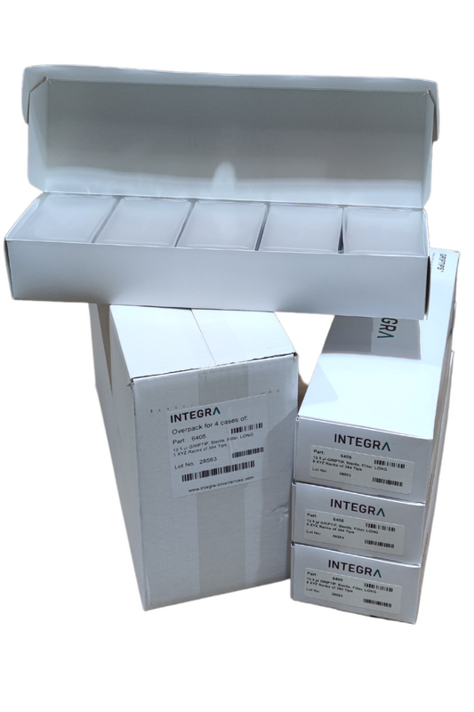 Integra - 12.5µL GRIPTIP, Sterile, Filter. LONG, 5 XYZ Racks of 384 Tips - Overpack of 4 cases (6405)